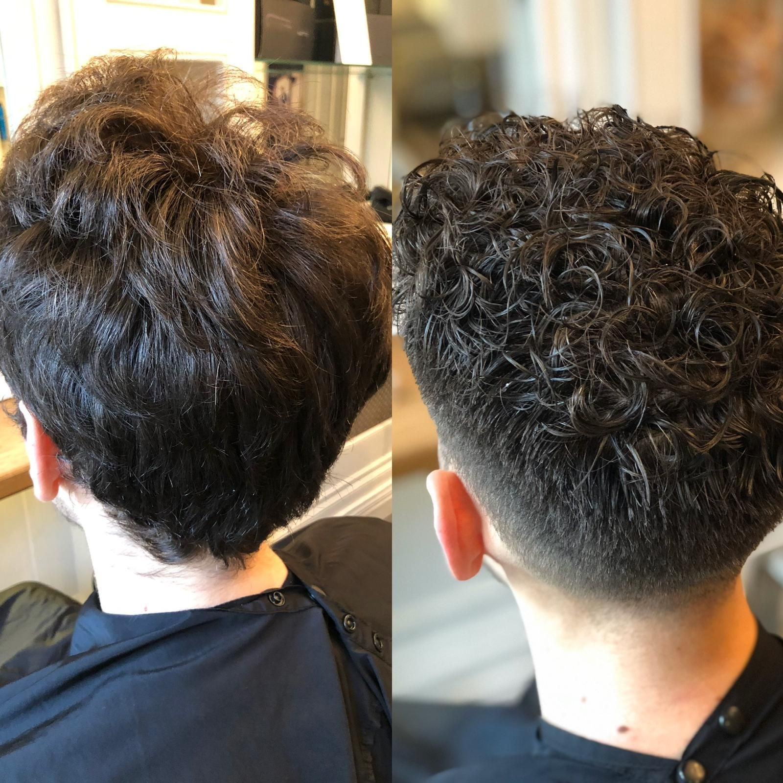 Mens perm before and after Artofit