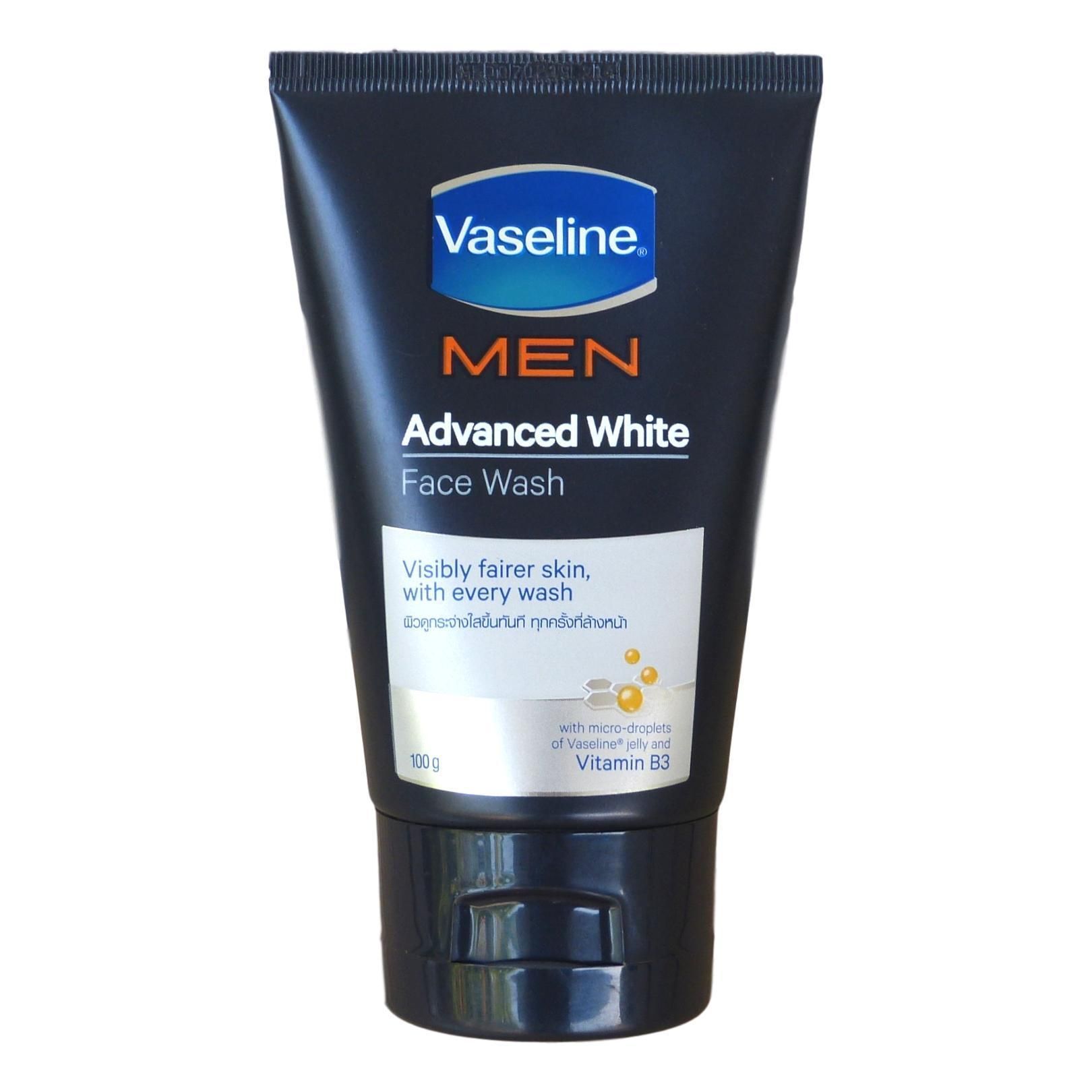 Vaseline Men Advanced White Face Wash for Visibly Fairer Skin 100 gram