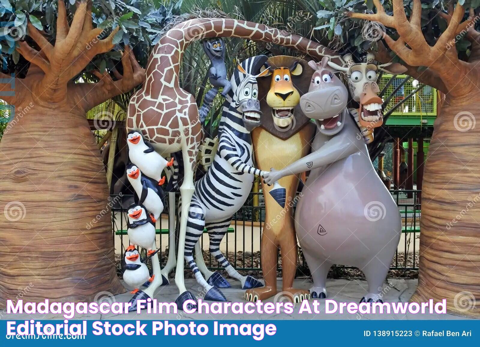 Madagascar Film Characters at Dreamworld Editorial Stock Photo Image