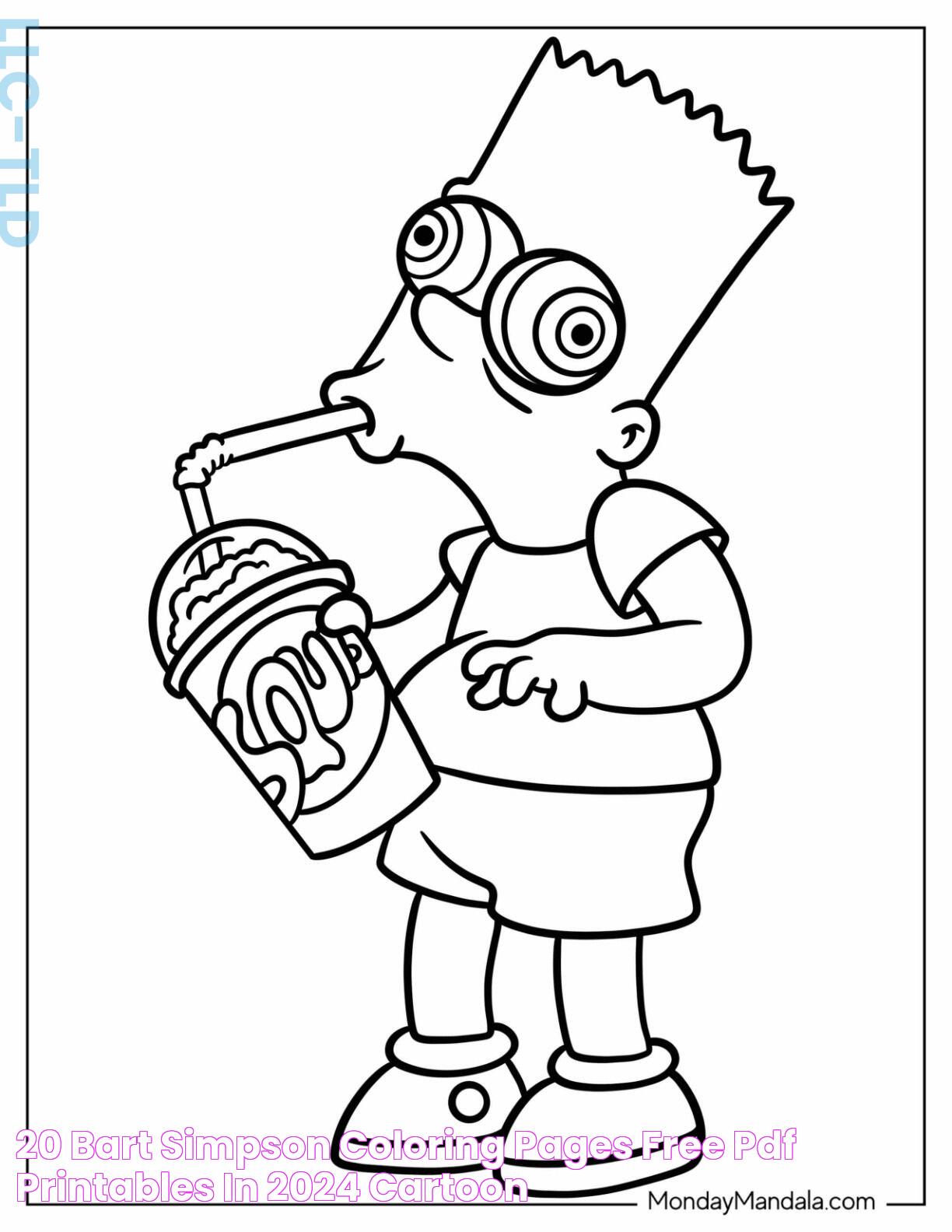 20 Bart Simpson Coloring Pages (Free PDF Printables) in 2024 Cartoon